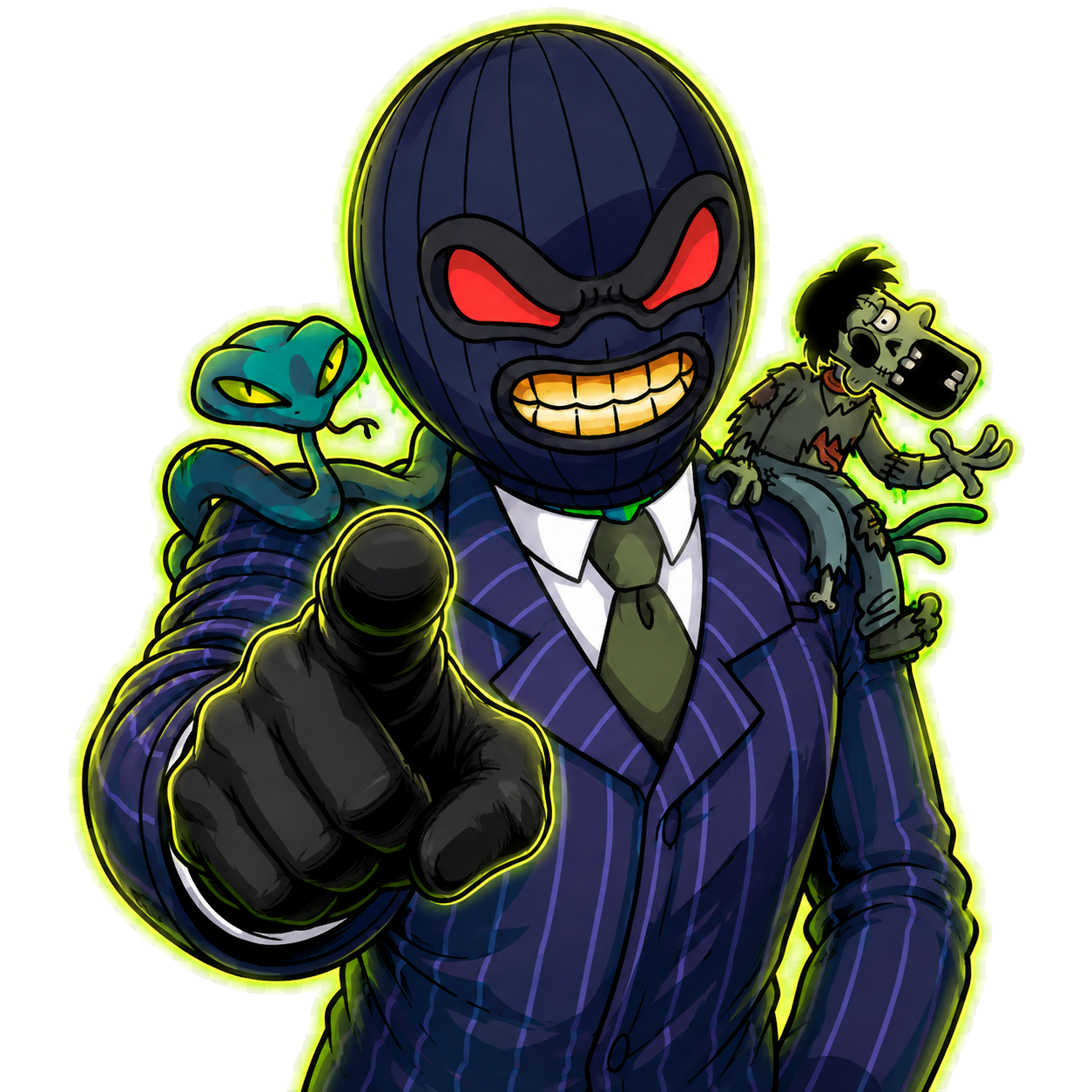 Toxic Tycoon pointing the way
